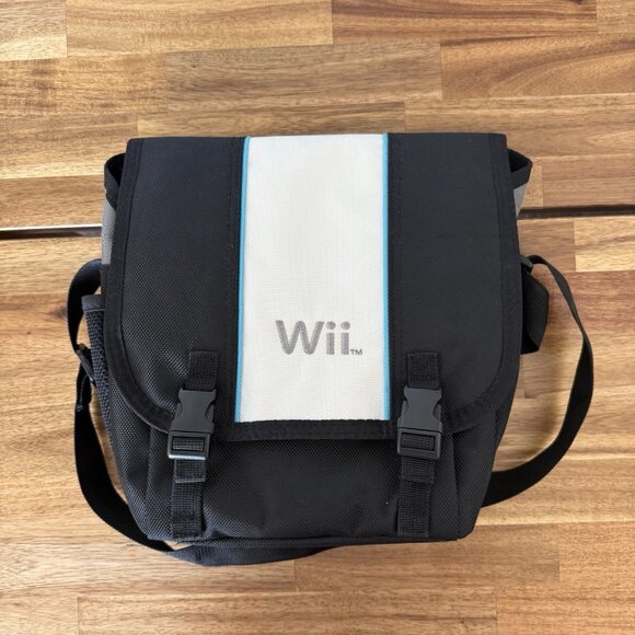 Nintendo Wii Console Travel Storage Carry Case Messenger Shoulder Bag - Picture 3 of 16